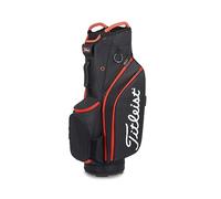 Titleist Cart 14 Golf Bag, Black/Black/Red