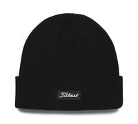 Titleist Charleston Cuff Knit Golf Beanie, Black/White, One Size Fits All