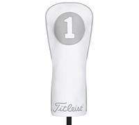 Titleist Frost Out Leather Driver Headcover, White/Grey