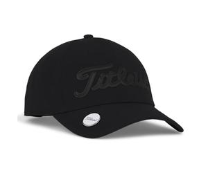 Titleist Players Performance Ball Marker Golf Cap, Black/Black, Adjustable