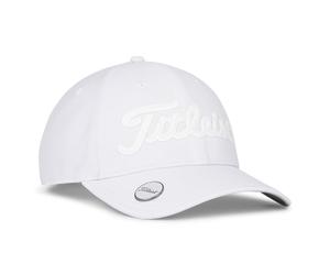 Titleist Players Performance Ball Marker Golf Cap, White/White, Adjustable