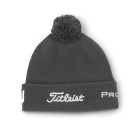 Titleist Tour Pompom Beanie, Charcoal/White