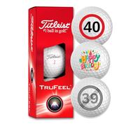 Titleist Trufeel Golf Balls 3 Pack 40th Happy Birthday Golf Gifts for Golfer Gift Idea