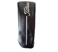 Titleist Universal Hybrid Rescue Headcover with Adjustable Tag, Black Leather, Fits All Titleist Models GT TSR TSi