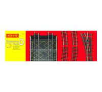 Titles Hornby R8224 OO Gauge Track Extension Pack D - Extra Track Pieces for Model Railway Sets, Model Train Track Pieces, Includes - Curves, LH