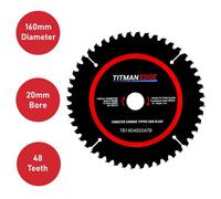 Titman Edge Tct Fine Finish Circular Saw Blade 160mm X 20mm X 48 Tooth - Tb1604820