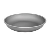 TiTo Titanium Plate Dish Outdoor Camping Tableware Ultralight Round Fruit Titanium Alloy Dinner Dishes Pan for BBQ Hiking Picnic (Middle)