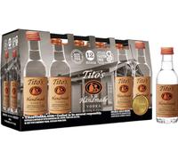 Tito's Handmade Vodka (12 x 5cL Bottles - 40% Alcohol) - Premium Alcohol Brand, Certified Gluten-Free Spirit Distilled in Batches, Simple and Smooth with a Slightly Sweet Finish