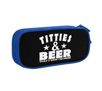 Titties and Beer That's Why I'm Here Pencil Bag Large Capacity Double Layer of Fice School Por Table Pencil Case
