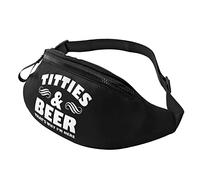 Titties Beer That's Why I'm Here Waist Bag Men's and Women's Adjustable Travel Chest Pack Outdoor Running Waist Bag