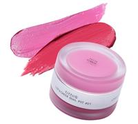 titto Lip & Cheek Dual Pot Blendable & Buildable | Multi-Use Tinted Balm & Blush for Cheeks, Rich Buttery Texture, Long-Lasting, Natural Dewy Finish, Vegan, K Beauty (#01 Satin Ribbon/Pink on Top)