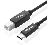 Tittron 1.8m USB-C to Type-B MIDI Interface Cable for MIDI Keyboards/Controllers - MIDI-CB200, Metal