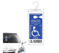 Titular De Placa De Estacionamiento | Soporte Transparente Para Placa De Discapacidad | Card Holder With Gancho Para Vehículos Garaje Accesorio Ayuda Conducción Personas Con Movilidad Reducida