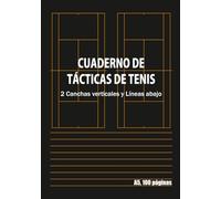 Título: Cuaderno de Entrenamiento y Táctica de Tenis 2 Canchas verticales y Líneas abajo: A5, 100 páginas, para análisis de jugadas y formaciones de dobles