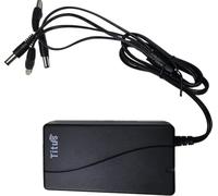 Titus 12V 5A 4-Way AC DC Power Supply UK 3-Pin PSU with Power Splitter for CCTV Security Camera DVR, LED Strip Lights