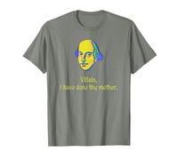 Titus Andronicus Quote Villain I Have Done Thy Mother Design T-Shirt, Men, Olive Heather, X-Large