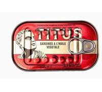 Titus Sardines in Vegetable Oil, 125g, Pack of 20