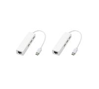 Tityvirnix 2 set USB C Type C to Ethernet Adapter Portable Laptop Tablet PC USB2.0 Hub RJ45 Network Card Lan Adapter