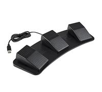 Tityvirnix Upgraded USB Three Foot Switch PC Game Foot Pedal for Gaming Equipment Black FS23-PM