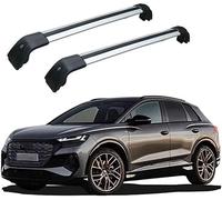 TIUEO Car Roof Rack For Audi Q4 Etron SUV 2021 2022 2023 2024 Waterproof Removable Carrier Bars Luggage Cross Low Wind Noise Accessories,C-Silver Black