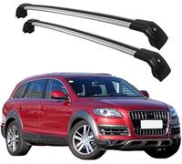 TIUEO Car Roof Rack For Audi Q7 5 4L SUV 2006 2007 2008 2009 2010-2015 Waterproof Removable Carrier Bars Luggage Cross Low Wind Noise Accessories,C-Silver Black