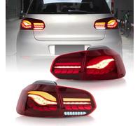 TIUEO Car Taillights Rear Tail Light For VW Golf 6 Dragon Scale 2008-2014 Replacement Accessories Turn Signal Lamp Assemblies,A/red