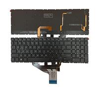 Tiugochr Laptop Replacement US Layout Colorful Backlight Keyboard for HP OMEN 15-DC 15-DH 15T-DC 17-CB 15-DC0153TX Keyboard 910300194350 TPN-Q211 TPN-C144 TPN-C143