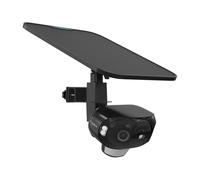 TIUIHU 2-in-1 Camera Gutter Mount for Reolink Argus 4 Pro/Argus 3 Pro/Argus 3E/Argus 3 Ultra + Solar Panel（Black）