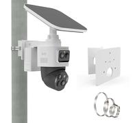 TIUIHU Adjustable Pole Mount Pole Mounting Bracket for eufy Security eufyCam S4 and eufy PoE NVR Security System S4/S4 Max/E40, Aluminium Mount for PTZ Camera, IP Cameras, White