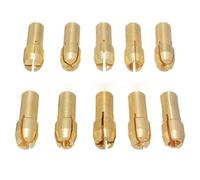 Tiuimk 10pcs 0.5-3.2mm Brass Drill Chuck Set for Dremel Rotary Tool - Golden
