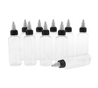 Tiuimk 10pcs 100ml Empty Plastic Squeeze Bottle with Twist Top Tip Applicator