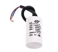 Tiuimk 10UF Motor Drive Capacitor - CBB60 AC Run Capacitor for Electric Motors - 450V Rated Voltage, 2-Wire Mounting