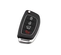 Tiuimk 4 Button Remote Fob Key Case & Blade For Hyundai i10 i20 i30 i35 i40 Genesis
