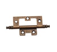 Tiuimk Antique Bronze Flush Hinge for Inset Doors - Medium Duty - 3 Inch Length - Iron - Antique Bronze Color