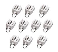 Tiuimk Durable Plastic Curtain Rail Runners for Traditional Curtain Tracks - Slide Freely, Smoothly and Quietly - Suitable for Track Thickness under 5mm - White Color - Pack of 20