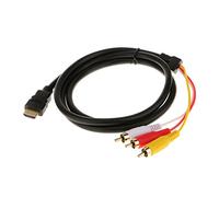 Tiuimk HDMI to AV (Red Yellow White) Audio Video Cable - Black | Male to 3 RCA | 1.5m