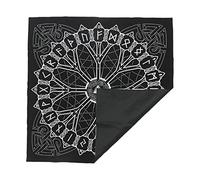Tiuimk Norse Viking Origin Tree Rune Casting Velveteen Divination Tarot Cloth, Witch Altar Table Cover