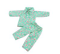 Tiuimk Pajamas painted flowers for 18 inch American Girl Clothes Our Generation Doll (Green)