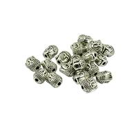 Tiuimk Set of 20 Tibetan Silver Alloy Double-sided Buddha Spacer Beads - 10x8mm, DIY Jewelry Making