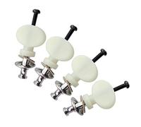 Tiuimk Set of 4 Silver Ukulele Friction Tuning Pegs - Steel Strings Tuning Machine Heads - Ideal for Ukuleles and Other Instruments