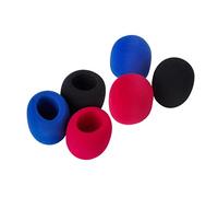 Tiuimk Set of 6 Foam Microphone Covers - Red, Blue and Black Microphone Windscreen Covers for Speech, Broadcast, and Performance