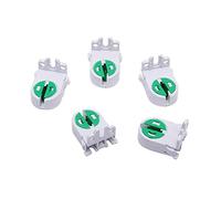 Tiuimk T5 Lamp Holder for Fluorescent & LED Lamps - Easy Installation, Snap-In or Slide-On - White/Green, Plastic & Copper Material - Ideal for Aging Testing & Advertising Light Box