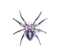Tiuimk Unisex Alloy Spider Rhinestone Modern Pin Broochs Purple