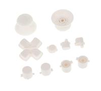 Tiuimk White PS4 Accessories - Enhanced Protection for PS4 JDS-001/011 Wireless Controller (15 Piece Button Set Included)