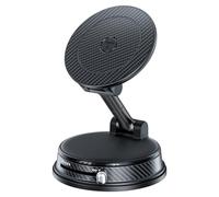 Tiurshfrs 2026 New Model Car Phone Holder & Magnetic Car Mount, Dashboard 2-in-1 with Air Freshener, Ultra-Strong Suction & 35N Magnet for iPhone 15-17/Android, No Residue Design (Black)