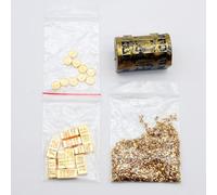 Tiuyii 1:12 Dollhouse Simulated Mini Gold Ingot Gold Bar Treasure Chest Dollhouse Micro Scene Decoration Pretend Play Toys For Kids