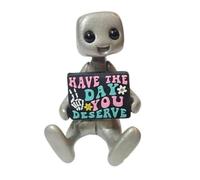 Tiuyii Anxiety Relief Robot with Slogan - Your Mental Health Matters To Me - Inspirational Mini Robot Statue Desk Figurine Ornament Gift for Friends