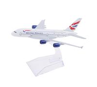 Tiuyii Model Airplane 1/400 Scale Airways Airplane Model Alloy Model Diecast Plane Model for Collection Wings, Model Aeroplane with Stand, Aviator, Model Making, Miniature Models, Britain