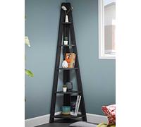 Tiva Corner Bookcase Charcoal