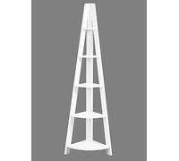 Tiva Corner Bookcase White